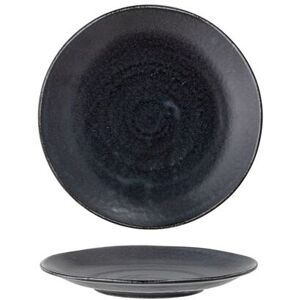 Bloomingville Plato de porcelana negra 24 cm