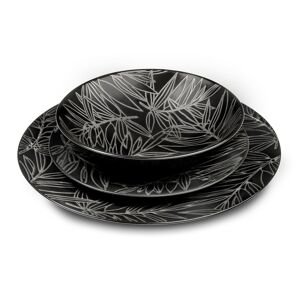 Medard de Noblat Vajilla de 18 piezas gres negro