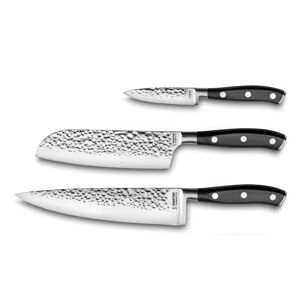 Sabatier Trompette Juego de 3 cuchillos de cocina  negro