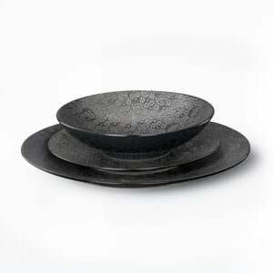 Medard de Noblat Vajilla de 18 piezas gres negro