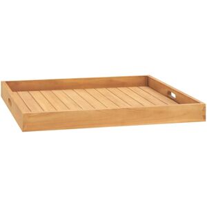 vidaXL Bandeja de madera de teca maciza 70x70 cm