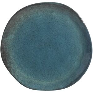 LOLAhome Plato postre azul de porcelana stoneware de Ø 20 cm