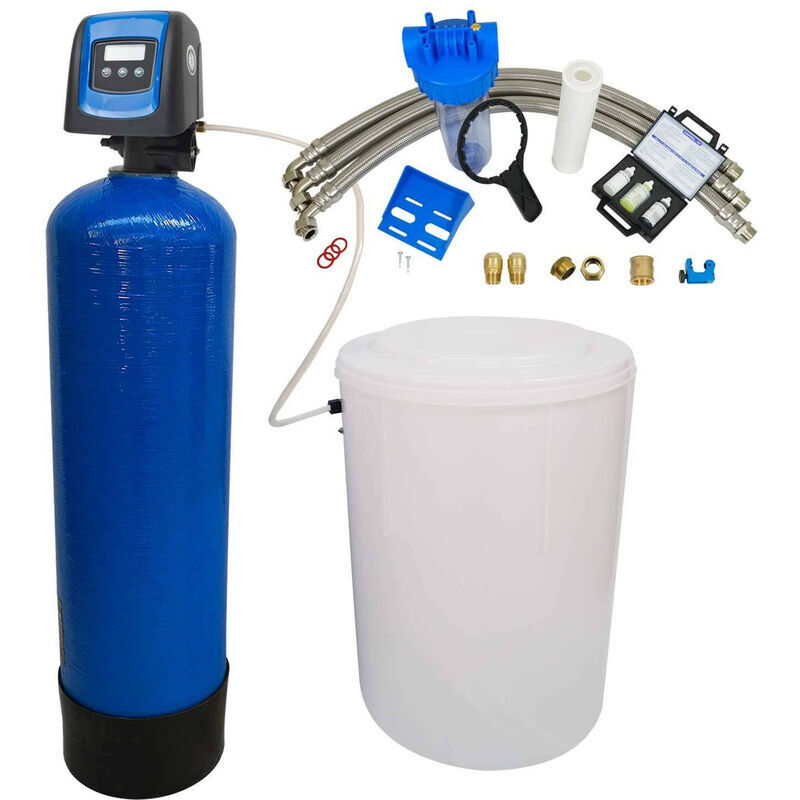 PENTAIR Suavizador de agua bi-bloque 100L Fleck 5800 SXT completo con