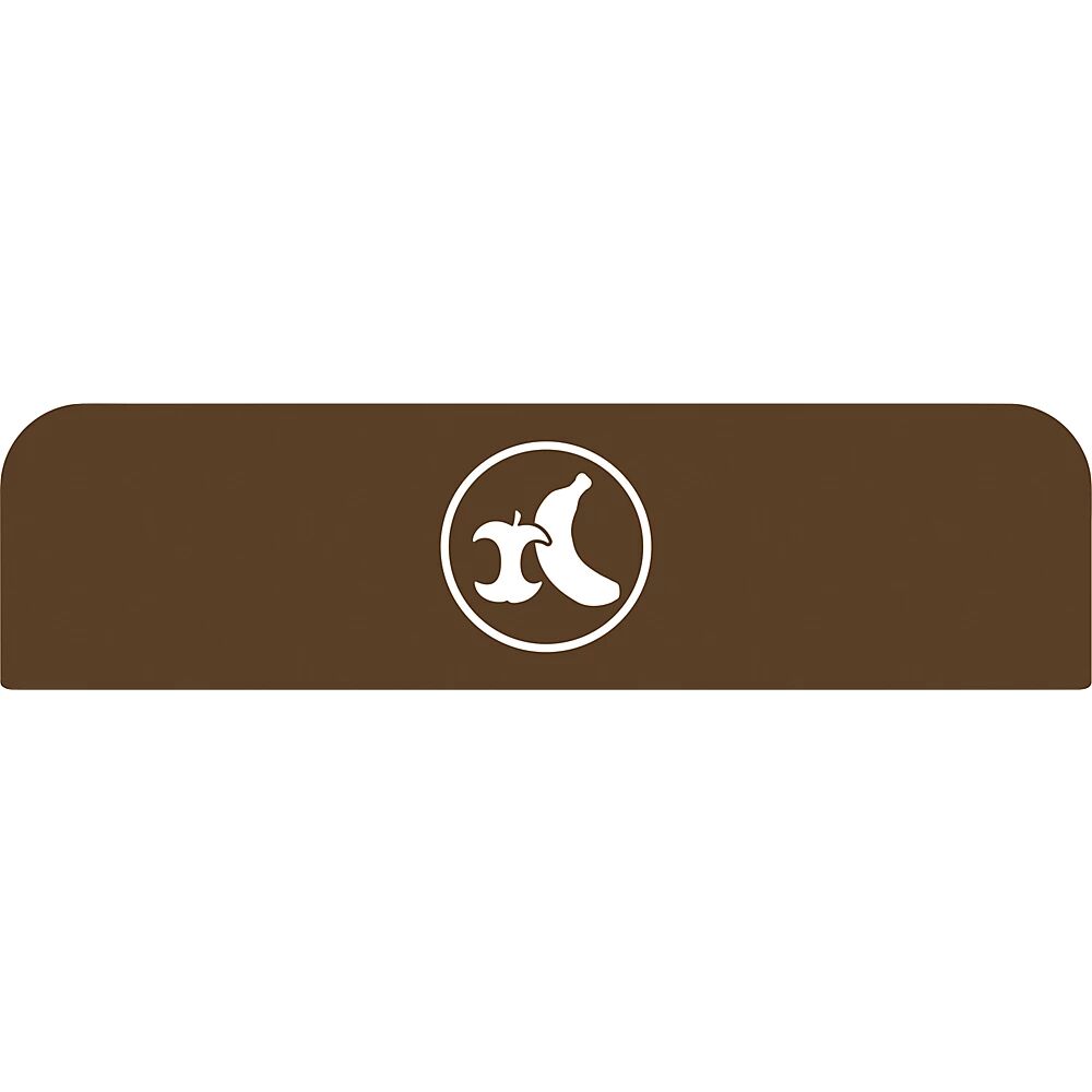 Rubbermaid Placa indicadora Configure™, para recipientes de 125 l, marrón