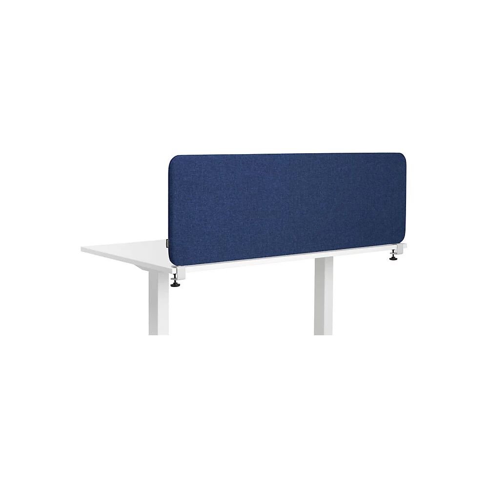 kaiserkraft Pared separadora acústica para mesa Softline Salsa, H x A 450 x 1400 mm, textil, azul