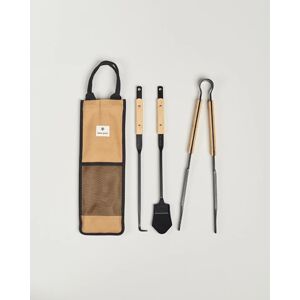 Snow Peak Fire Tool Set Pro Steel/Bamboo - Harmaa - Size: One size - Gender: men