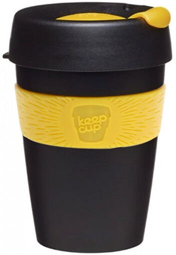 Kahvikuppi KeepCup "Black/Yellow", 340 ml