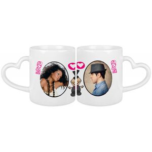 Ocadeau 2 mugs coeur mariage