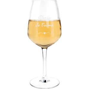 Ocadeau Verre vin blanc design cœur