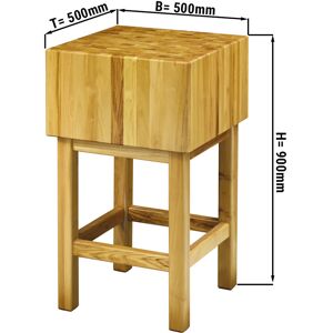 GGM GASTRO - Bloc de hachage en bois d'acacia - 500x500mm