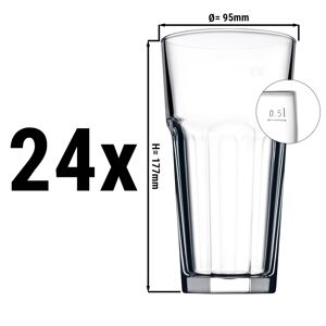 GGM GASTRO - (24 pièces) Verre à long drink - CASABLANCA - 645 ml - calibré à 500 ml