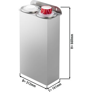 GGM GASTRO - Kit double distributeur de gobelets - plastique - version à monter