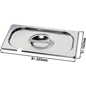 GGM GASTRO - Couvercle inox GN 1/4 - Avec encoche pour cuillère