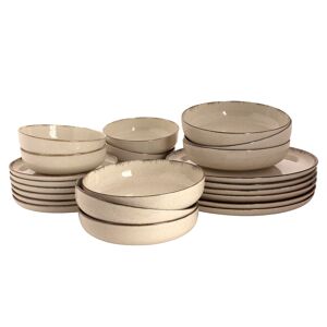 GGM GASTRO - (24 pièces) ANTIGO - Set de vaisselle - Crème