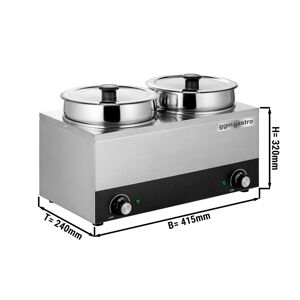 GGM Gastro - Bain-marie avec Pots - 7 litres