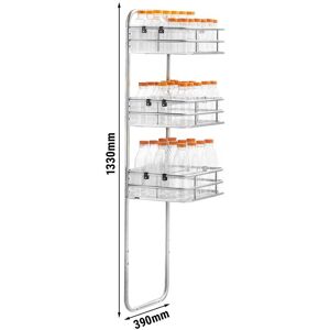 GGM Gastro - Etagere pour bouteilles & verres pour presse-orange - Acier inoxydable - montable