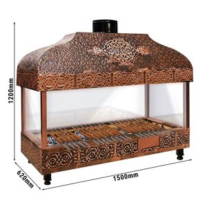 GGM Gastro - Grill en cuivre au charbon de bois - 1500mm - avec verre