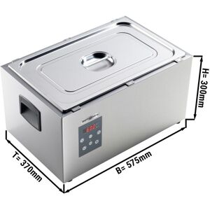 GGM Gastro - Cuiseur sous vide - 29 litres - 1,7kW - avec robinet de vidange & Couvercle Argent