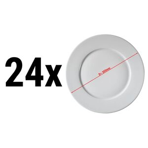 GGM Gastro - (24 pieces) PERA Blanc - Assiette plate - Assiette a pizza - Ø 30 cm Blanc