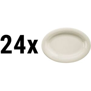 GGM Gastro - (24 pieces) SEMPRE - Plat/ Assiette Ovale - Ø 33 cm Creme