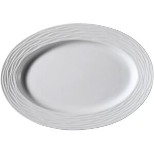 GGM Gastro - (24 pieces) SEA WAVE - Plateau/Assiette ovale - Ø 28 cm Blanc