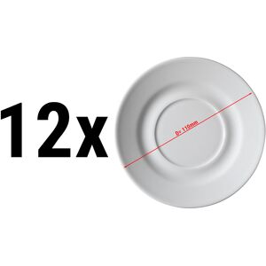 GGM GASTRO - (12 pièces) PERA Blanc - Soucoupe pour Tasse à café - Ø 11 cm