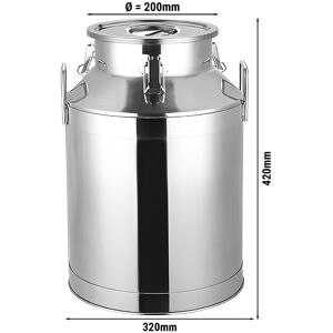 GGM GASTRO - Pot à lait avec couvercle - inox - 25L