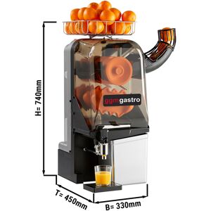 GGM GASTRO - Presse-oranges électrique - Argent - Alimentation manuelle en fruits - Robinet de vidange réglable inclus