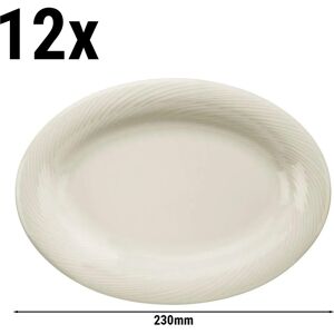 GGM GASTRO - (12 pièces) SEMPRE - Plat/ Assiette Ovale - Ø 23 cm