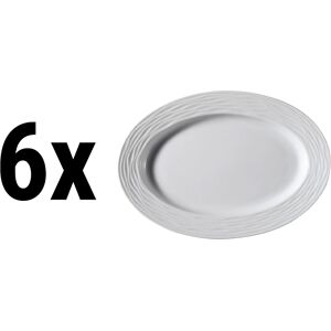 GGM GASTRO - (6 pièces) SEA WAVE - Plateau/Assiette ovale - Ø 32 cm