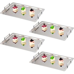 GGM GASTRO - (4 pièces) Plateau de service en acier inoxydable - 325x530mm - Poli