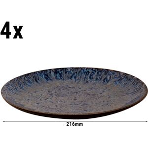 GGM GASTRO - (4 pièces) Lester - Assiette plate - Ø 21 cm - Bleu Bleu