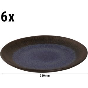 GGM GASTRO - (6 pièces) TAMA - Assiette plate - Ø 22 cm - Bleu Bleu