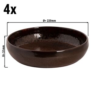 GGM GASTRO - (4 pièces) BAMA COPPER - Assiette creuse - Ø 220mm - Cuivre Cuivre