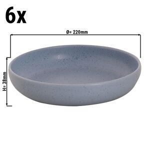 GGM GASTRO - (6 pièces) SANDY LOAM - Assiette creuse - Ø 22 cm - Bleu Bleu