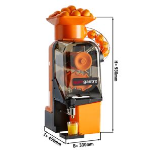 GGM GASTRO - Presse-orange électrique - orange - Alimentation automatique en fruits - Robinet de vidange et mode de nettoyage inclus