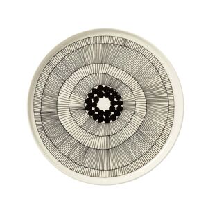 Marimekko - Oiva Siirtolapuutarha Assiette, Ø 25 cm, blanc / noir