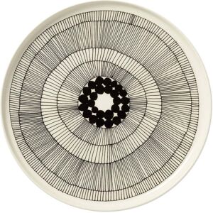 Marimekko - Oiva Siirtolapuutarha Assiette, Ø 25 cm, blanc / noir