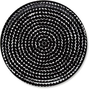 Marimekko - Plateau räsymatto rond ø 31 cm, noir / blanc