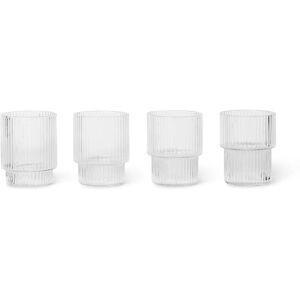 ferm LIVING - Ripple Verre à boire small, transparent (set de 4) - Publicité