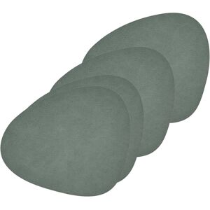 LindDNA - Set de table Curve L, Hippo vert pastel (lot de 4)