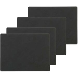 LindDNA Set de table Square L 35 x 45 cm Nupo noir set de 4