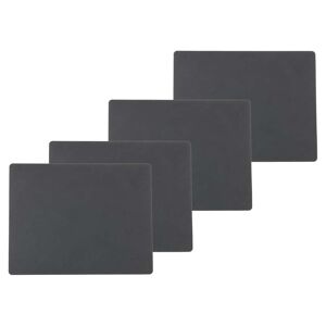 LindDNA - Set de table Square L , 35 x 45 cm, Nupo anthracite (set de 4)