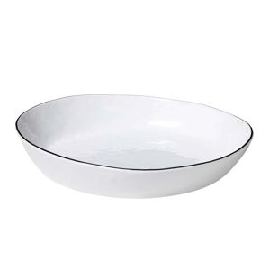 Broste copenhagen - Salt saladier, 21,8 x 24 cm x 4,2 h, blanc / noir