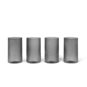 ferm LIVING Ripple Verrines smoked grey set de 4