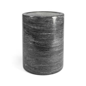 yunic - Recipient a ustensiles en marbre H 16 cm, gris fonce