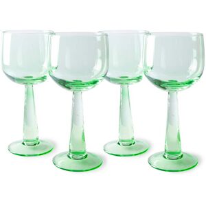 HKliving - Emeralds Verre à vin, 200 ml, fern green (lot de 4)