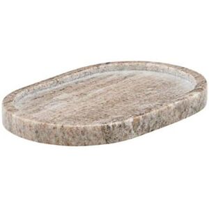 Meraki - Plateau de marbre ovale 19,5 cm, beige