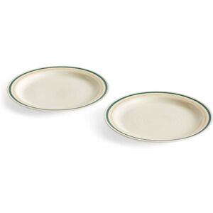 HAY - Sobremesa Assiette, Ø 24,5 cm, vert / sable (set de 2)