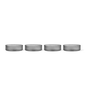 ferm LIVING - Ripple Bol, smoked grey (set de 4)